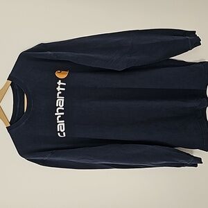 Carhartt 2012 XL Tall T-Shirt Men Long Sleeve Heavy 100% Cotton Blue Y2K GUC